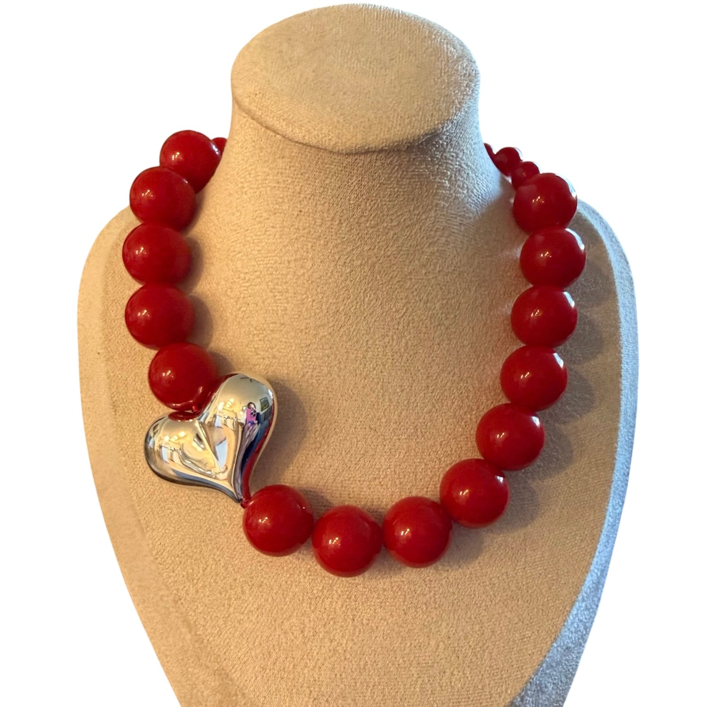 Silver and maxi red