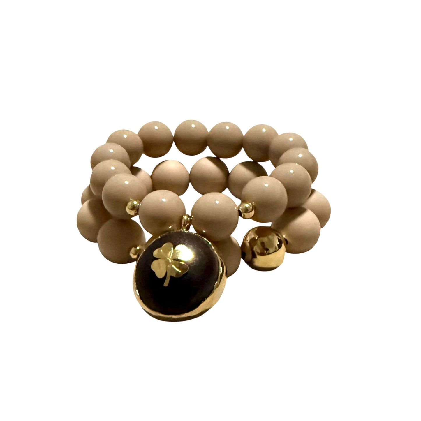Brown clover charm