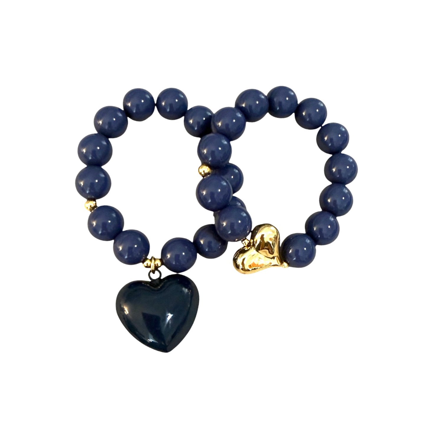 One blue one gold