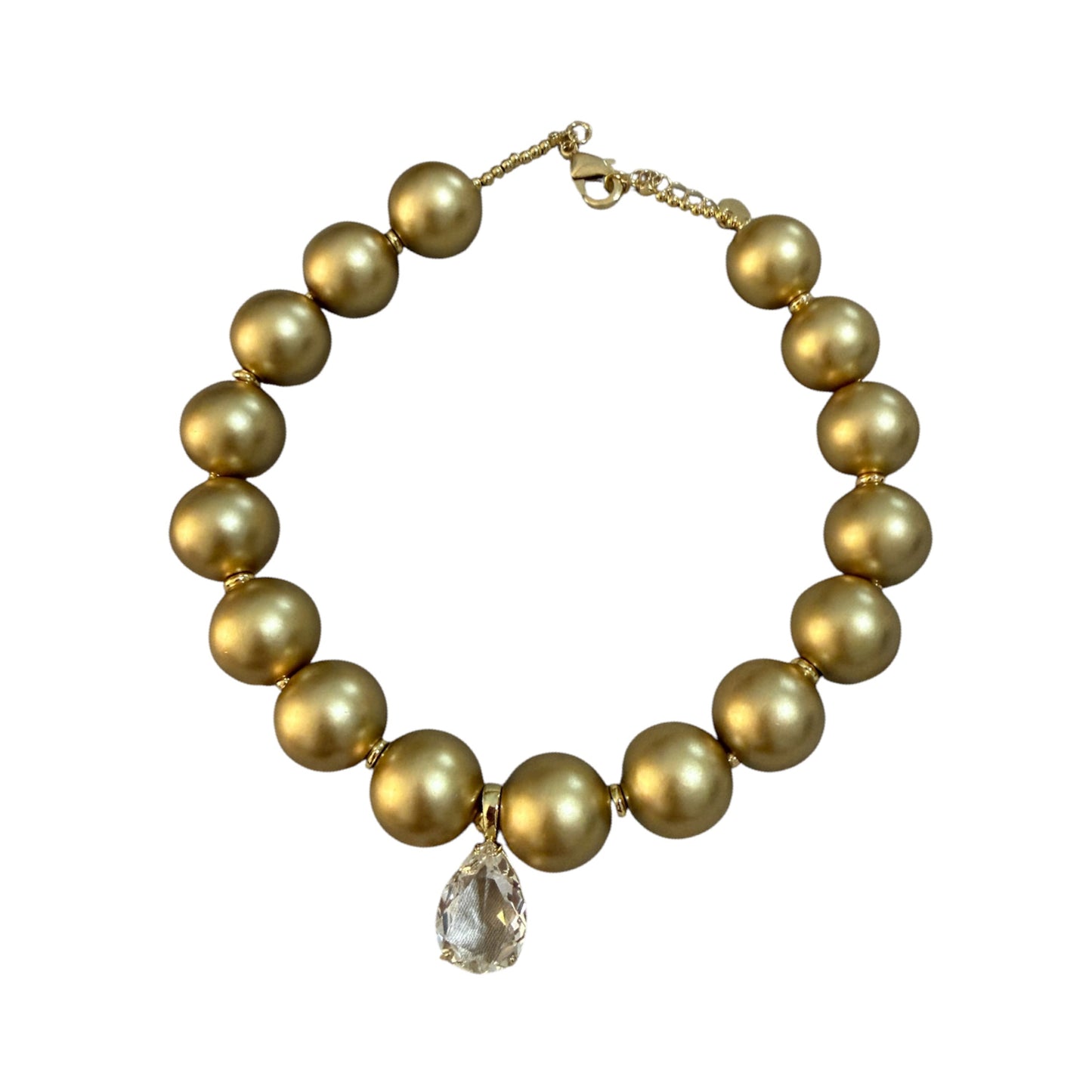 Clear drop and gold