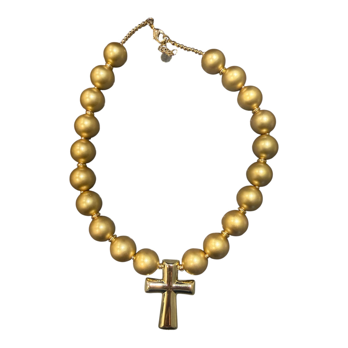 Gold chiclet and cross