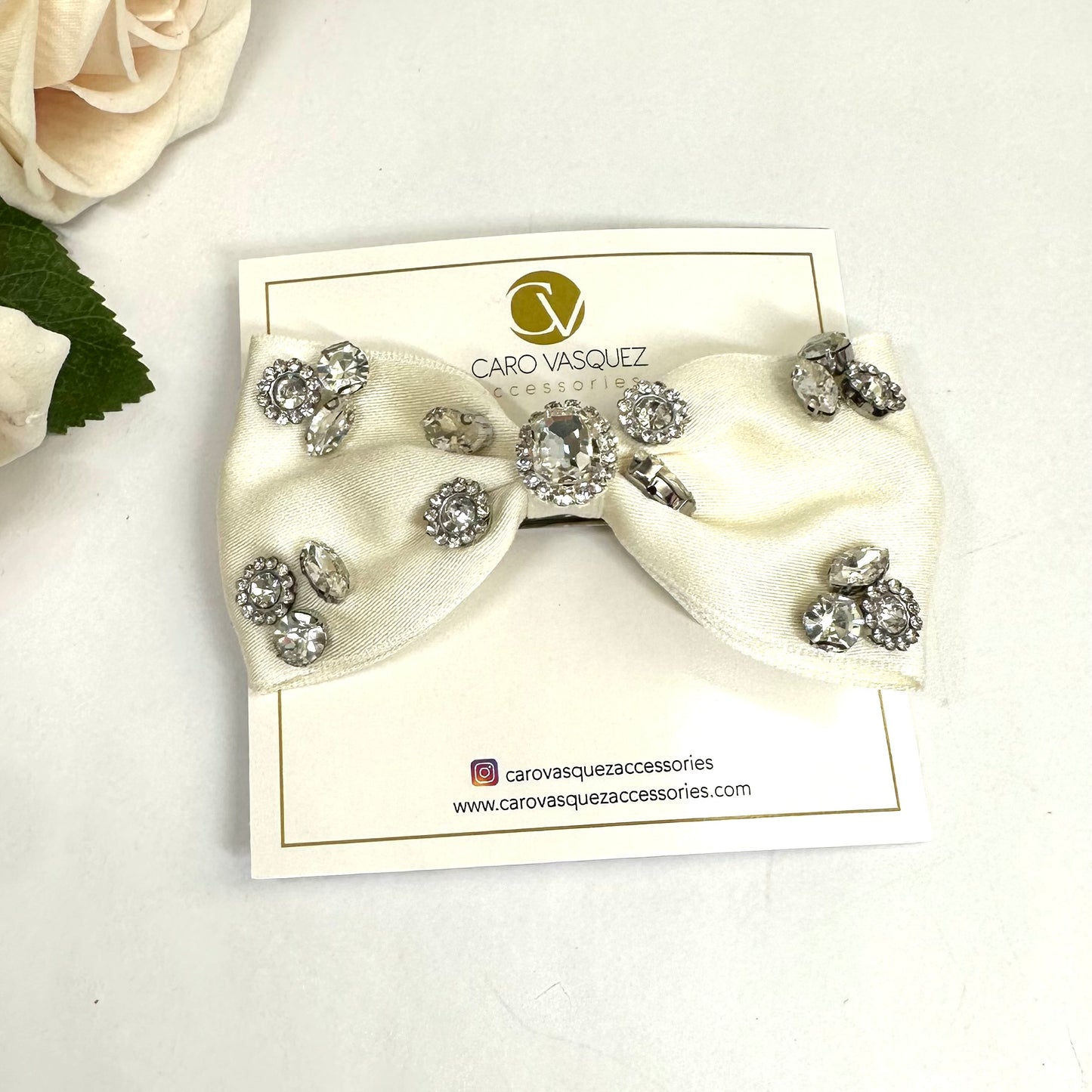 Silver shine coquette clip