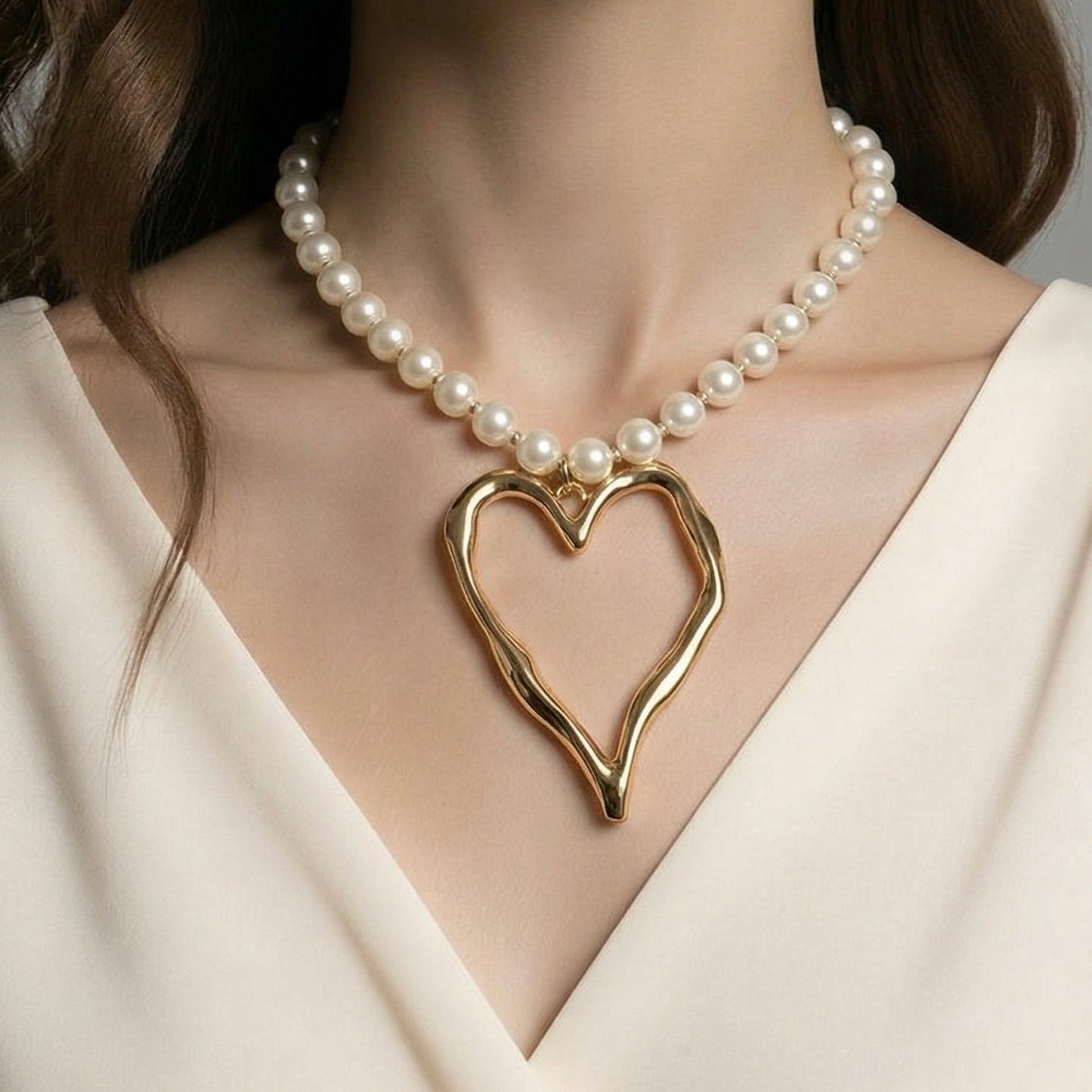 Big cross small pearls