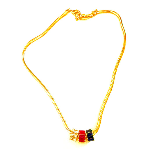 Clear, fucsia and Blue