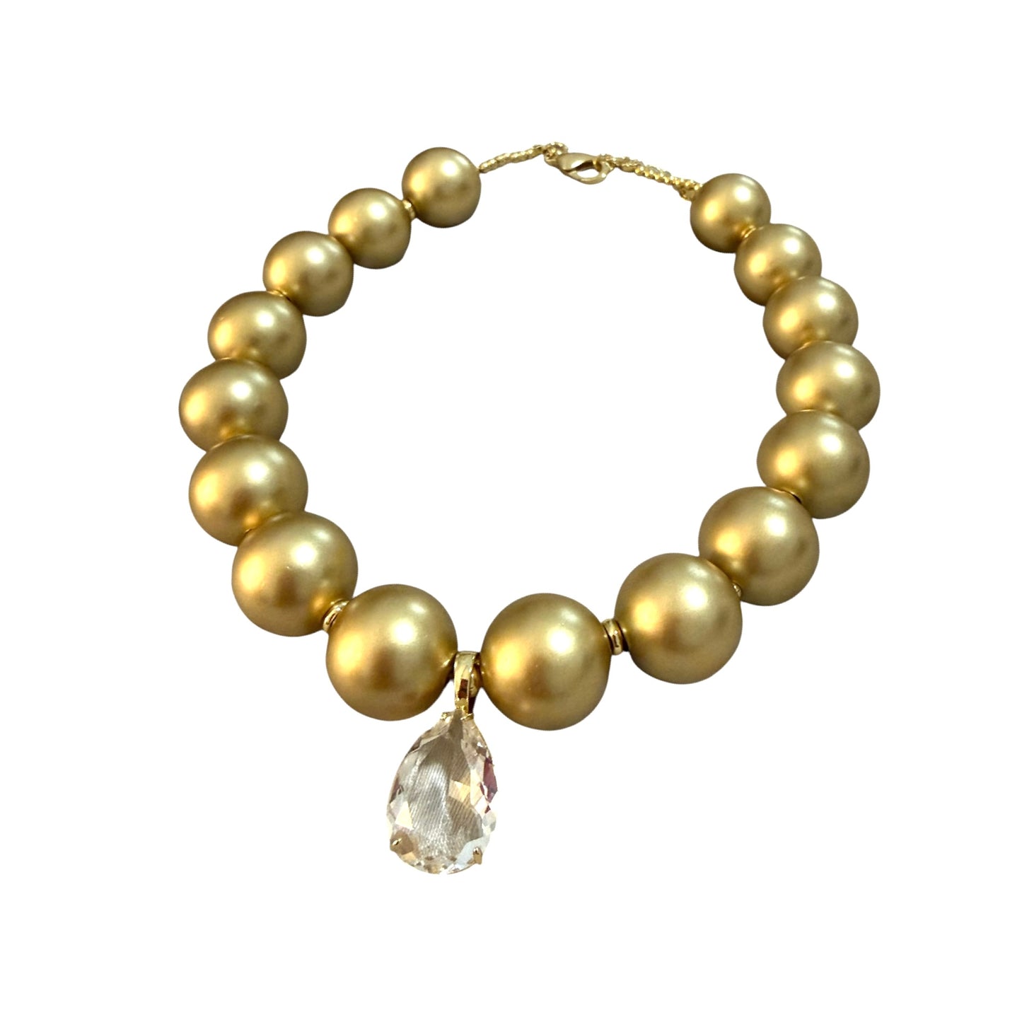 Clear drop and gold