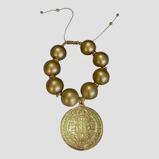Big st Benedict and gold chiclets