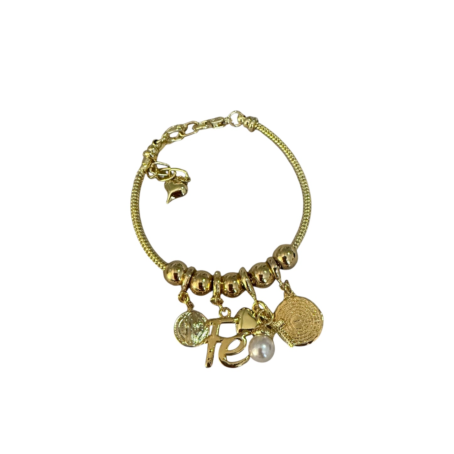 Charms and gold bracelet