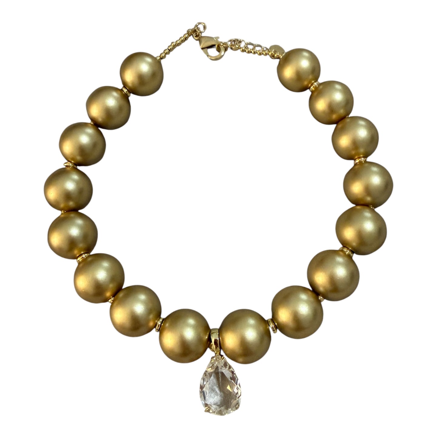 Clear drop and gold